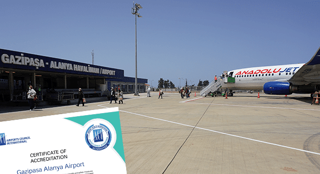 Gazipaşa-Alanya, ACI Havalimanı Sağlık Sertifikasını aldı