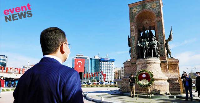 İmamoğlu, 23 Nisan'ın 101'inci yıldönümünde Taksim'deydi