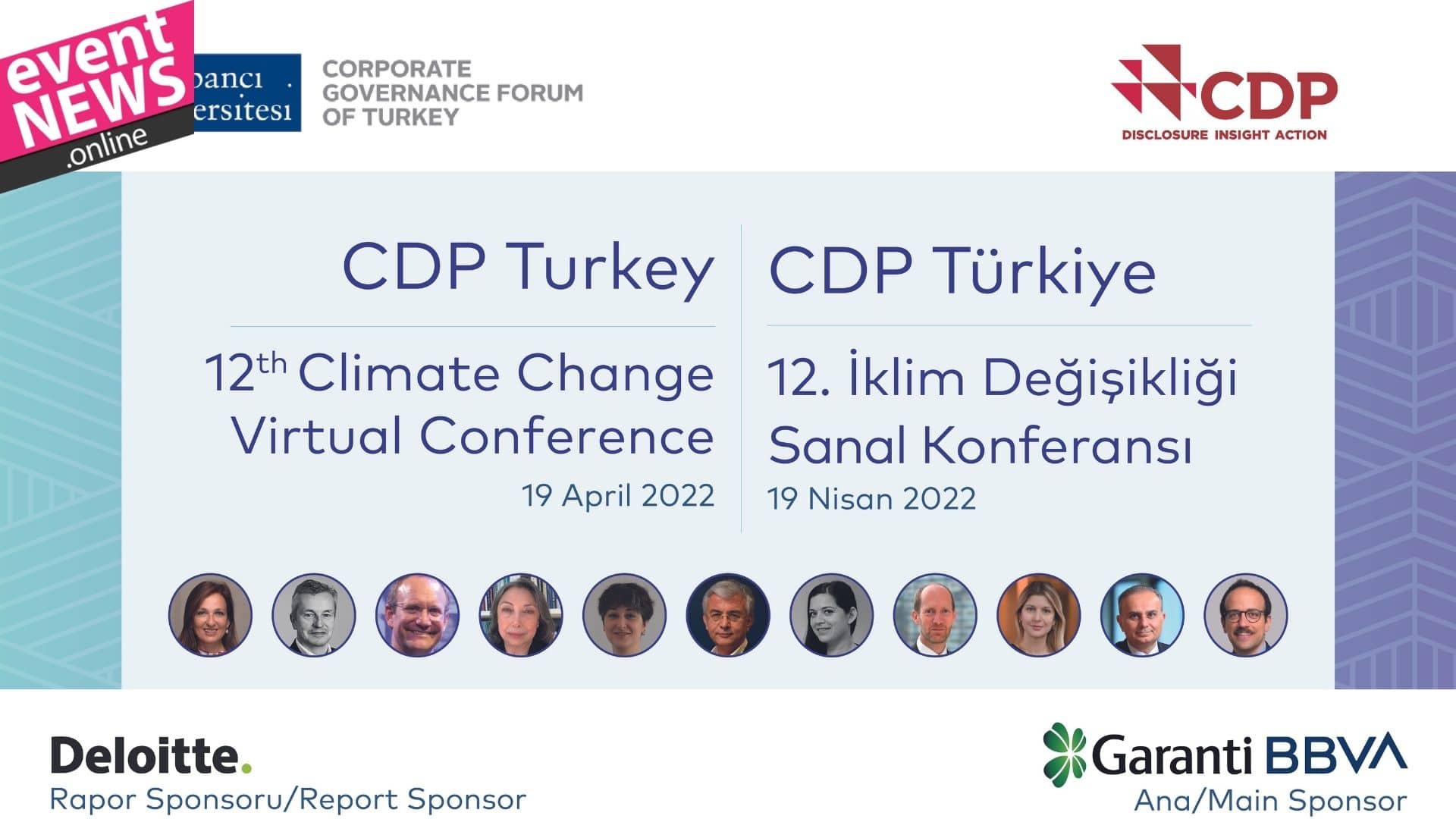 CDP Türkiye 12. İklim Değişikliği Sanal Konferansı ve Ödül Töreni 19 Nisan’da