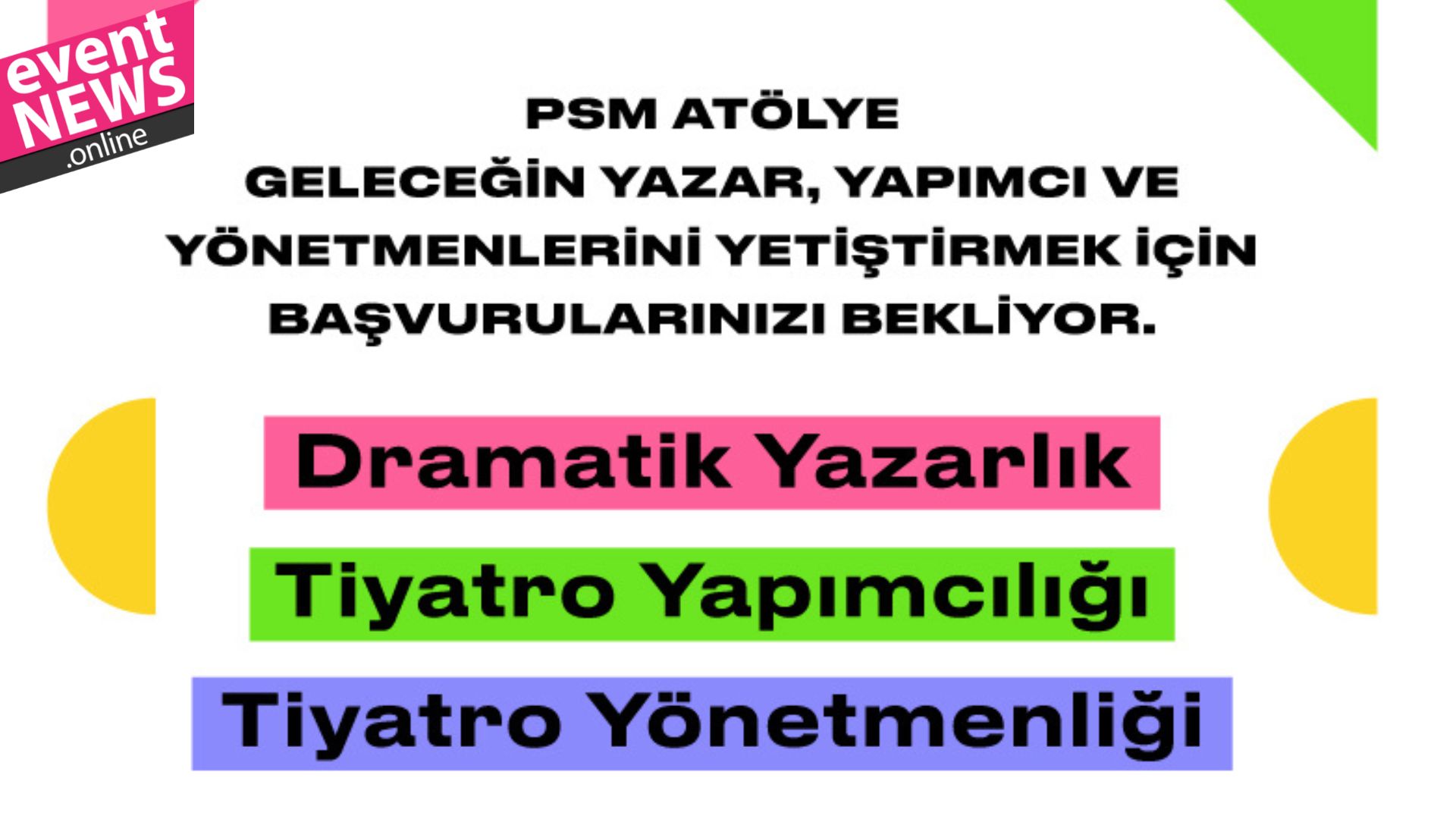 Tiyatroya Genç Yetenekler Kazandırmayı Amaçlayan PSM Atölye'nin Yeni Dönem Başvuruları Başladı