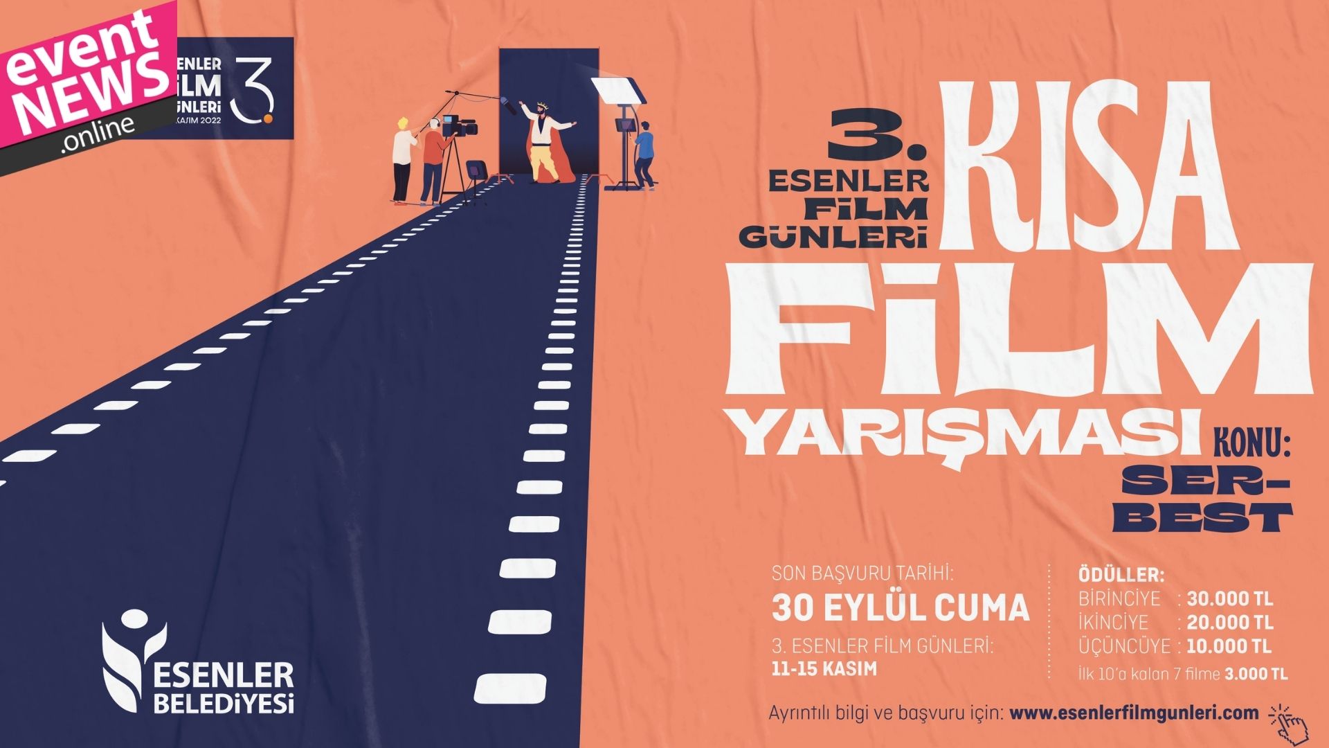 Esenler Film Günleri Yapım Destek ve Yarışma Başvuruları Devam Ediyor