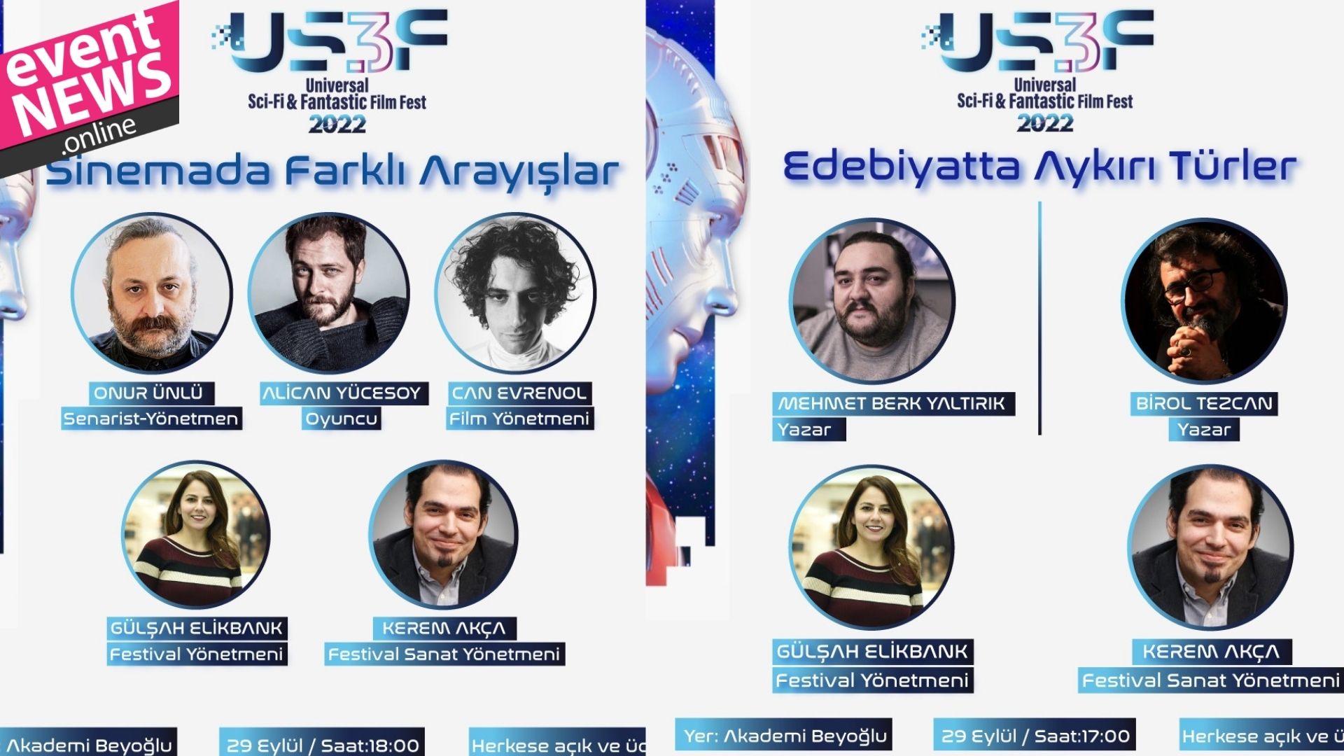 Evrensel Bilim Kurgu ve Fantastik Film Festivali'nin Söyleşi Programı Belli Oldu