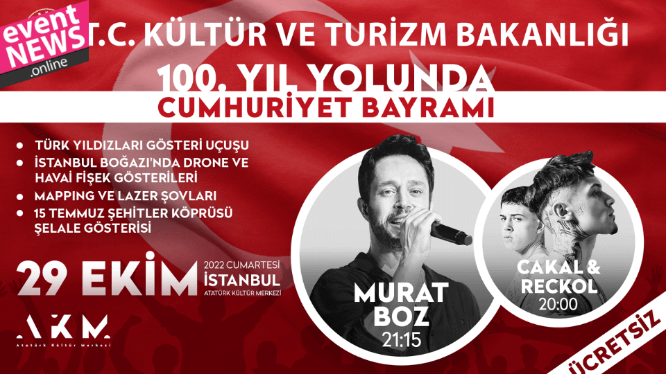 Cumhuriyet Bayramı'nda İstanbul, Birçok Etkinliğe Ev Sahipliği Yapacak