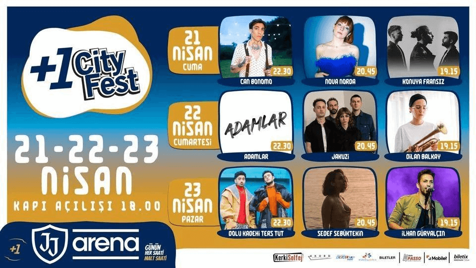 City Fest 21-22-23 Nisan'da JJ Arena'da