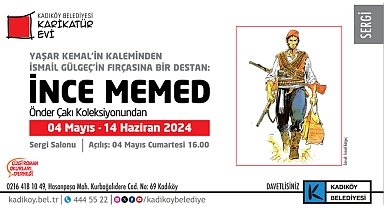 İnce Memed Karikatür Sergisi, Kadıköy Belediyesi Karikatür Evi’nde açılıyor