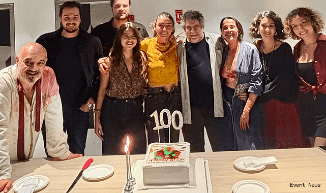 “Timsah Ateşi” 100. Kez Sahnelendi: Funda Eryiğit ve Hazar Ergüçlü’den Unutulmaz Performans