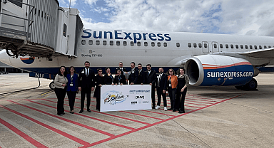 Milas-Bodrum Havalimanı, SunExpress'in Frankfurt'tan gerçekleştirdiği sezonun ilk dış hat uçuşunu karşıladı